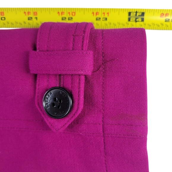 Lauren Ralph Lauren Jacket Women Size 2 Purple Fuchsia Double Breasted - Picture 11 of 12